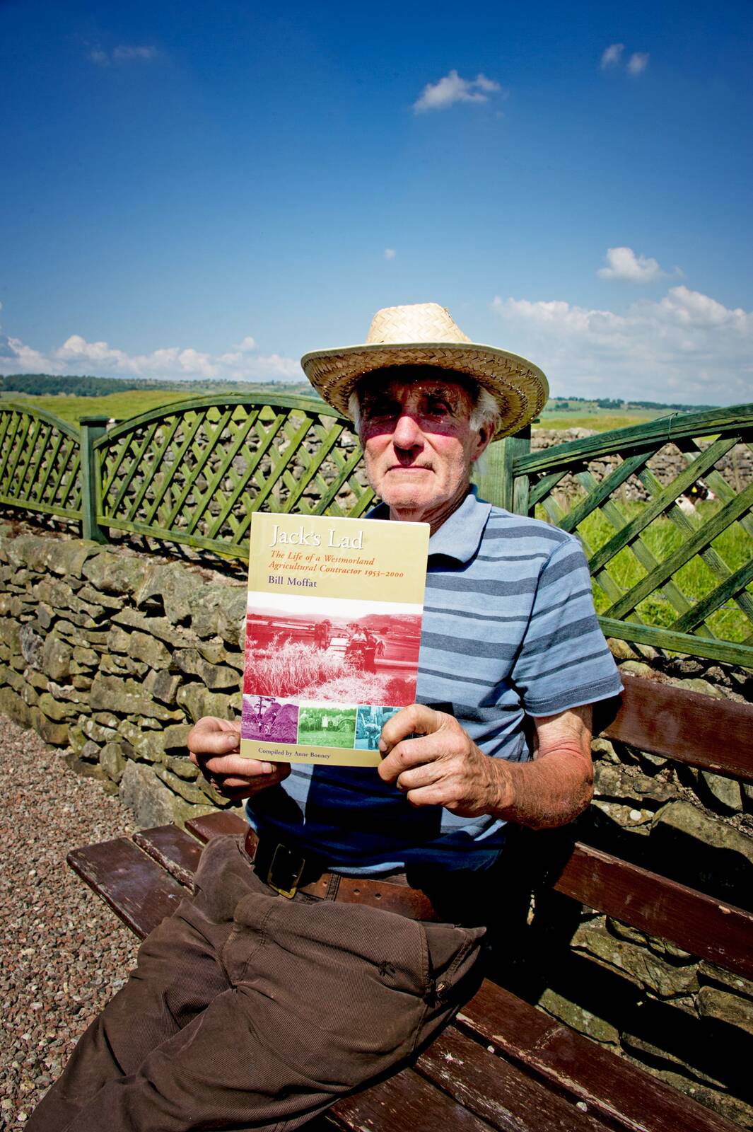 Bill with his book in the garden