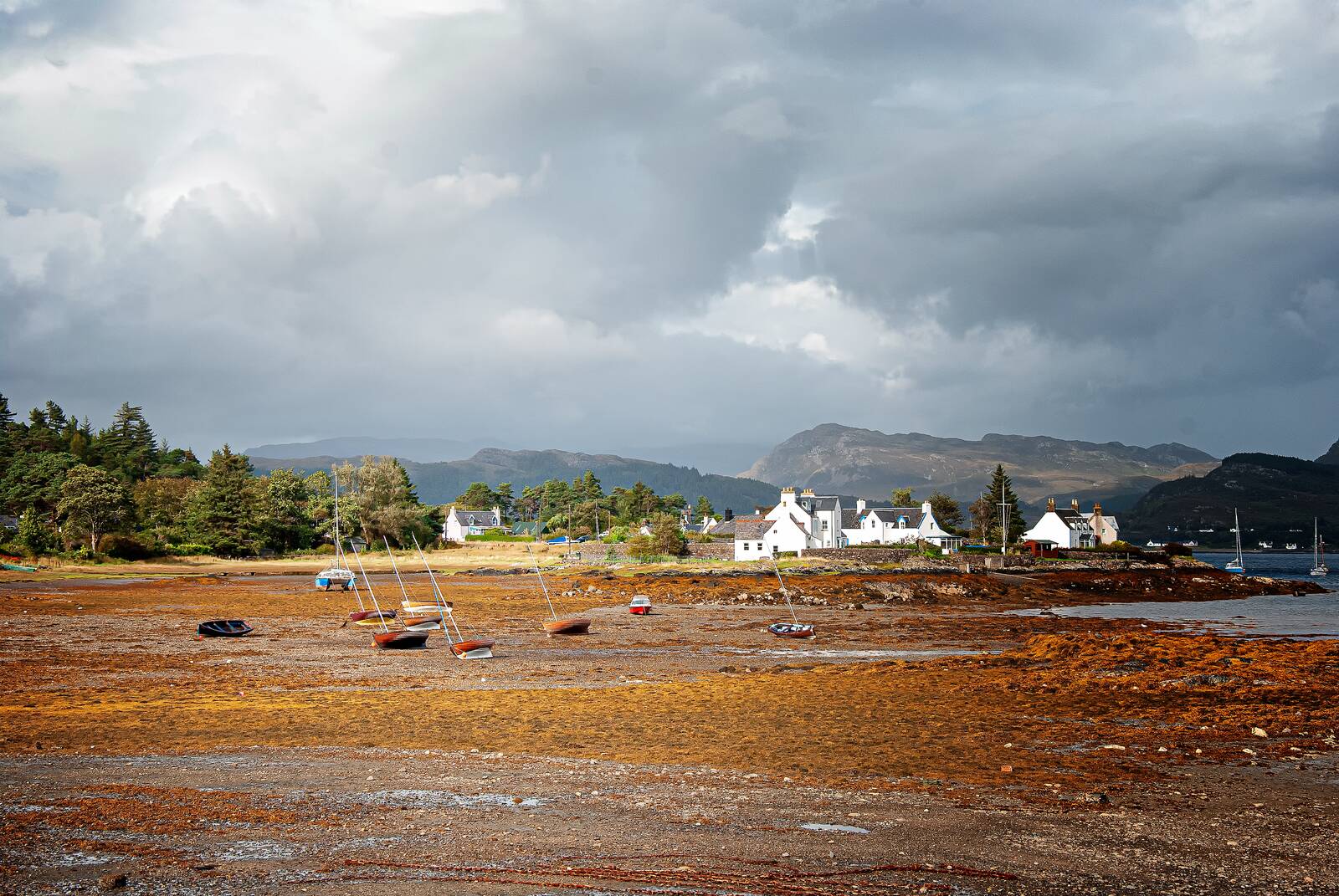 Plockton across the bay at low tide
