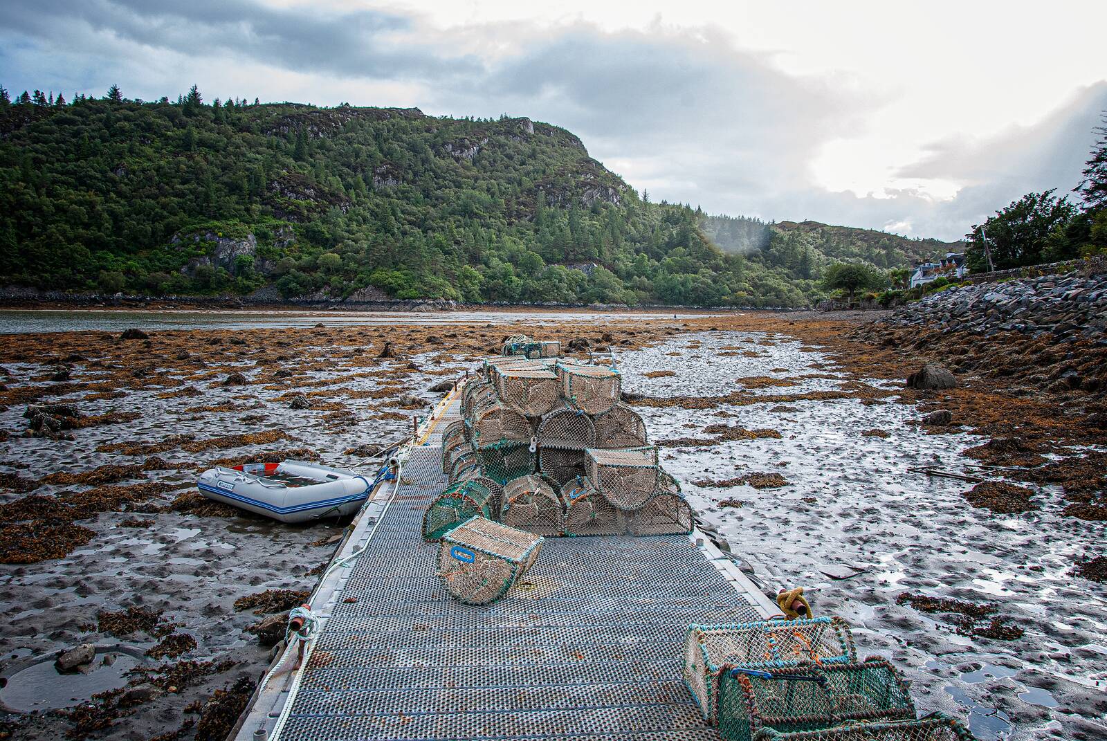 Lobster creels on the jetty