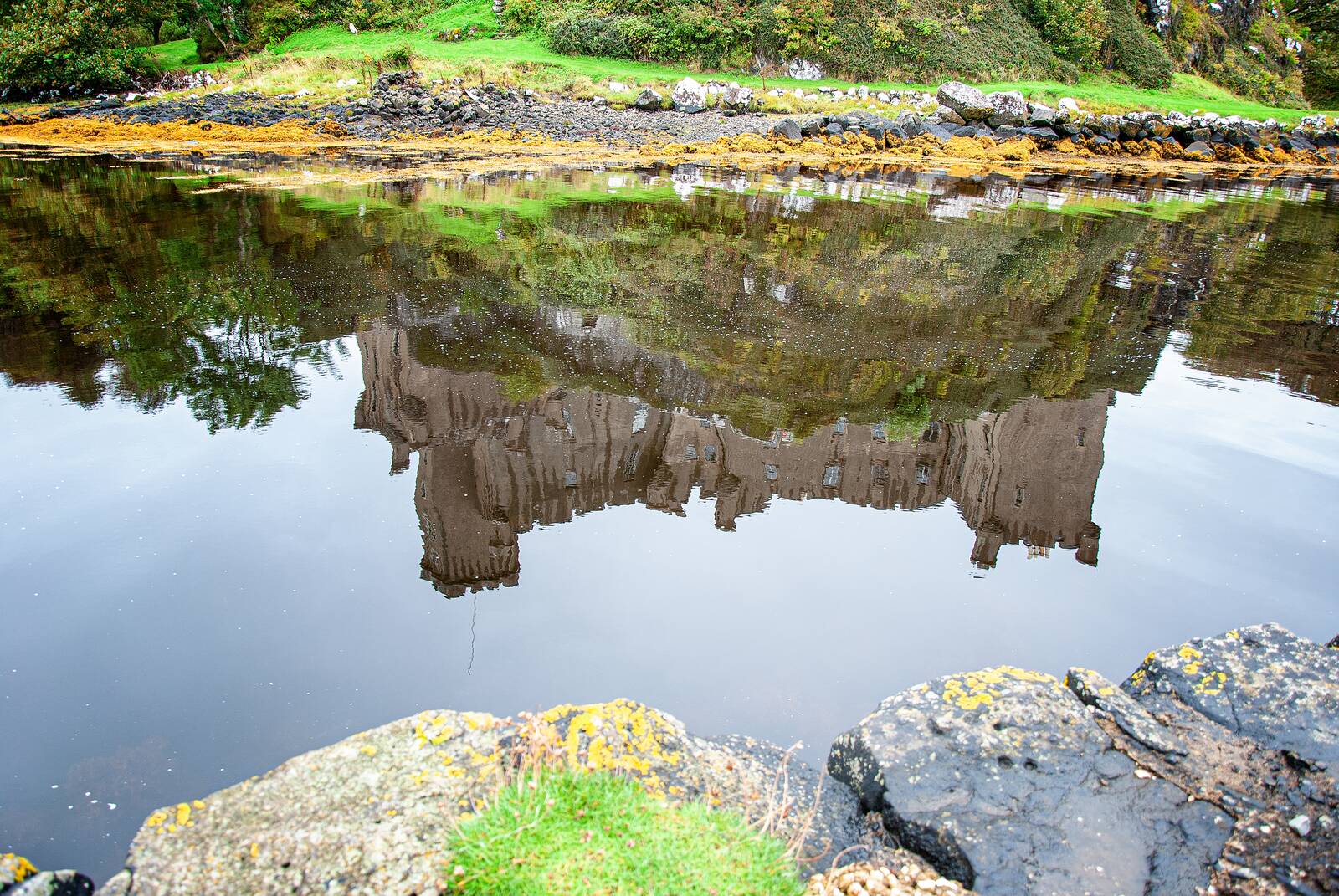 Dunvegan Castle reflected in the loch
