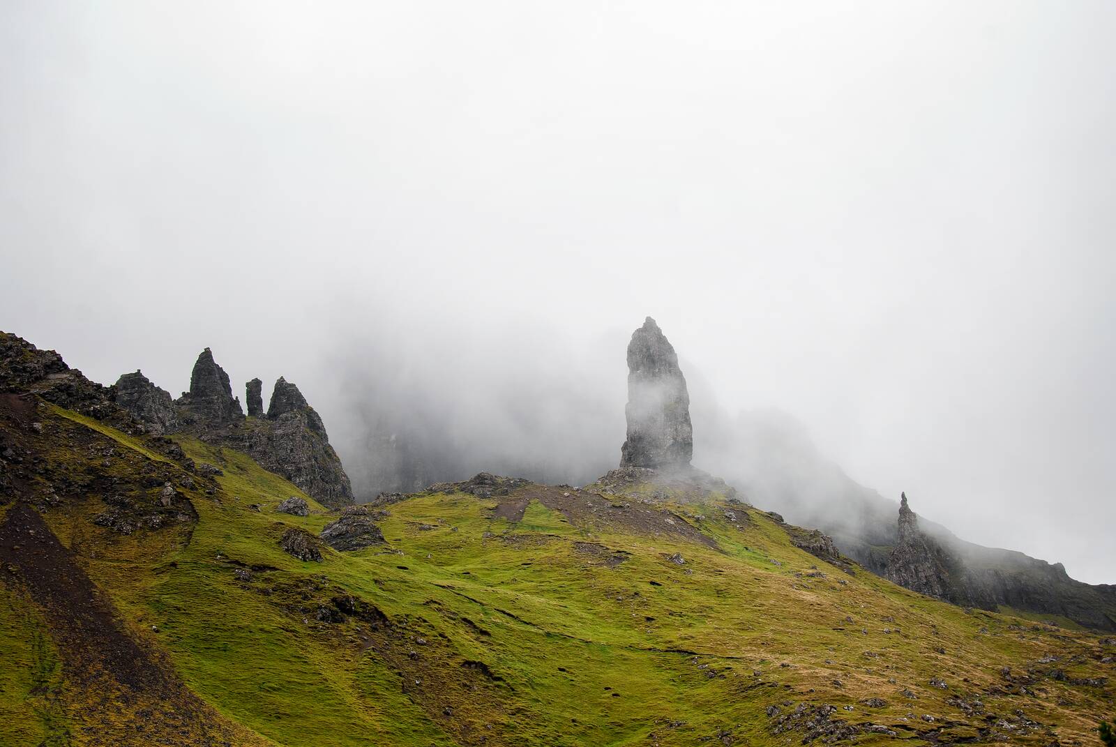 The Old Man faint through mist