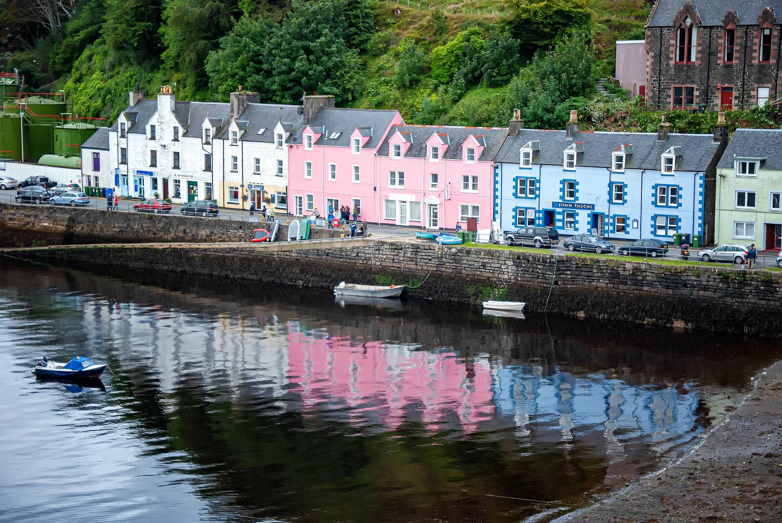 Portree's coloured harbour houses