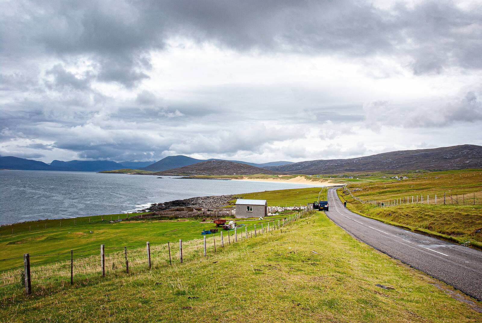 The coast road across the moor